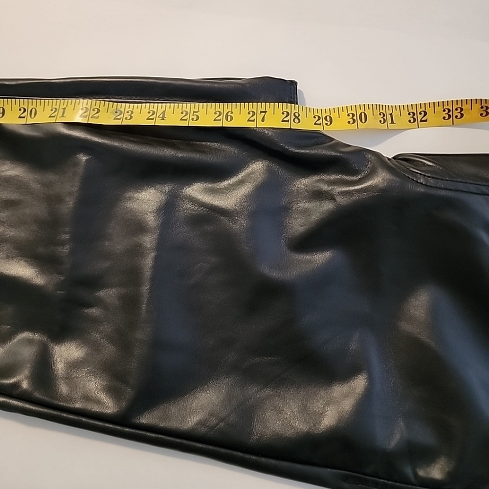 Joie Limited Edition women's faux leather straight leg pant in black, size 2, - Picture 15 of 16